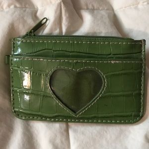 Small green coin purse